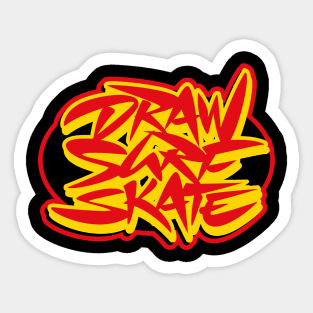 Draw Sure Skate TExt Sticker